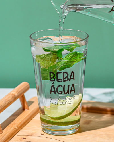 Copo H2O - Beba Água, Você Não é Um Cacto 450mL