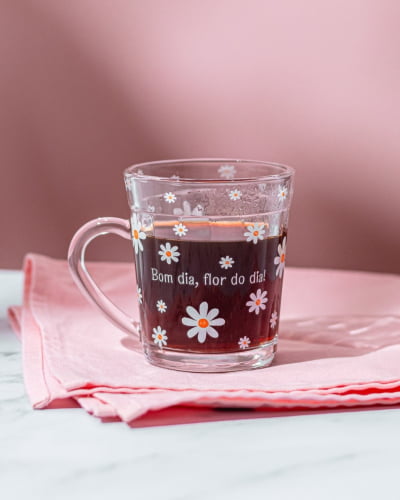 Xícara Margarida 270mL - Bom Dia Flor do Dia