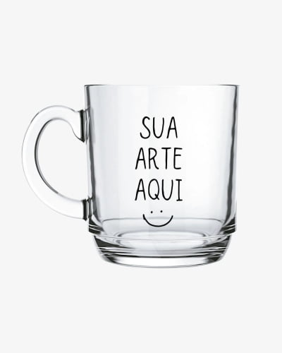 Caneca de Vidro Personalizável - 300mL