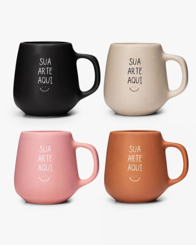 Caneca Personalizável Mood e Vibes Arredondada - 260mL