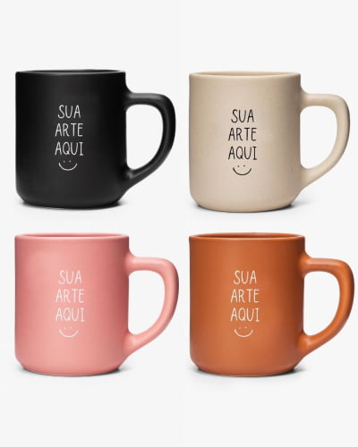 Caneca Personalizável Mood e Vibes Quadrada - 300mL
