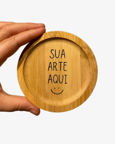 Porta Copo Personalizável Bambuzinho - Redondo - 10x10cm